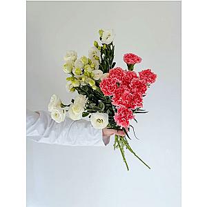 Микс Эустома 6 шт Гвоздика 9 шт